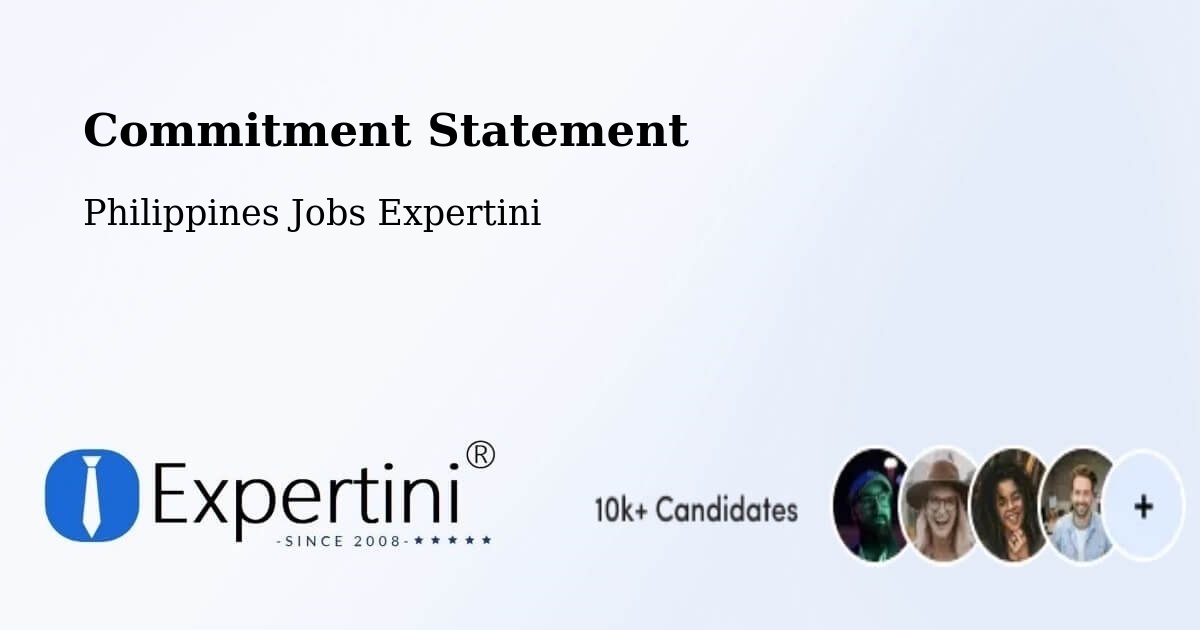 Corporate Commitment – Tiaong - Philippines Jobs Expertini